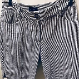 Navy & White Seersucker shorts